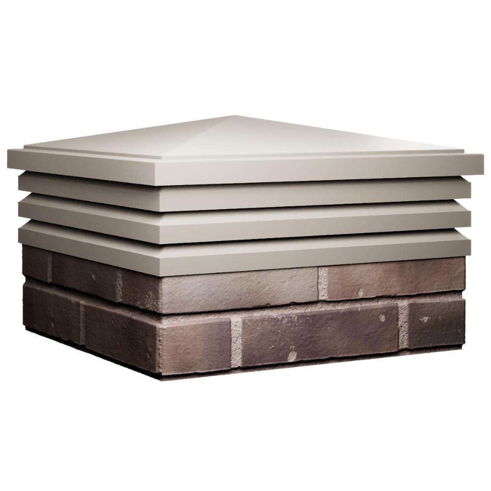 Колпак Zking Бона ХайТек Бежевый на столб 2х2 кирпича (513х513мм) в Салехарде фото