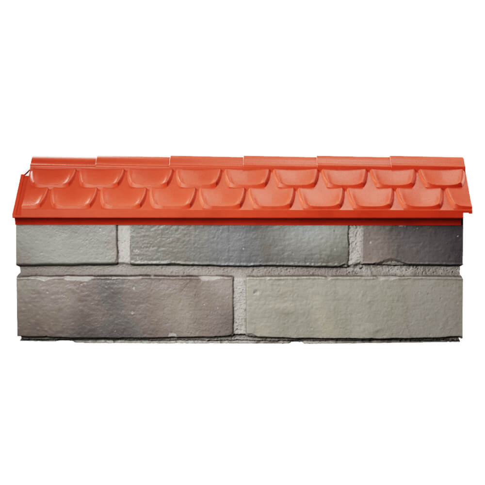 Парапет Zking Эльбрус Красный с посадкой на 0.5 кирпича (130мм) в Салехарде фото