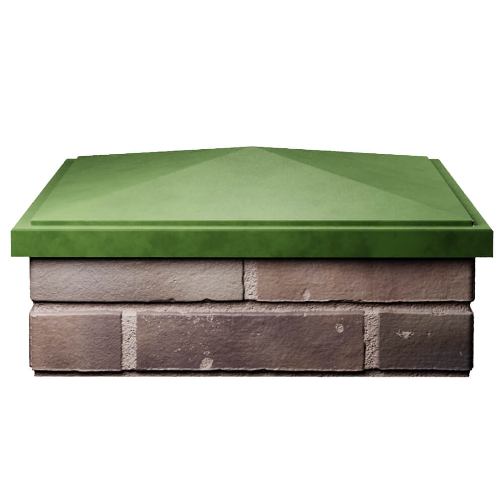 Колпак Zking БонаМоно Зеленый на столб 2х2 кирпича (515х515, 530х530мм) Салехард фото
