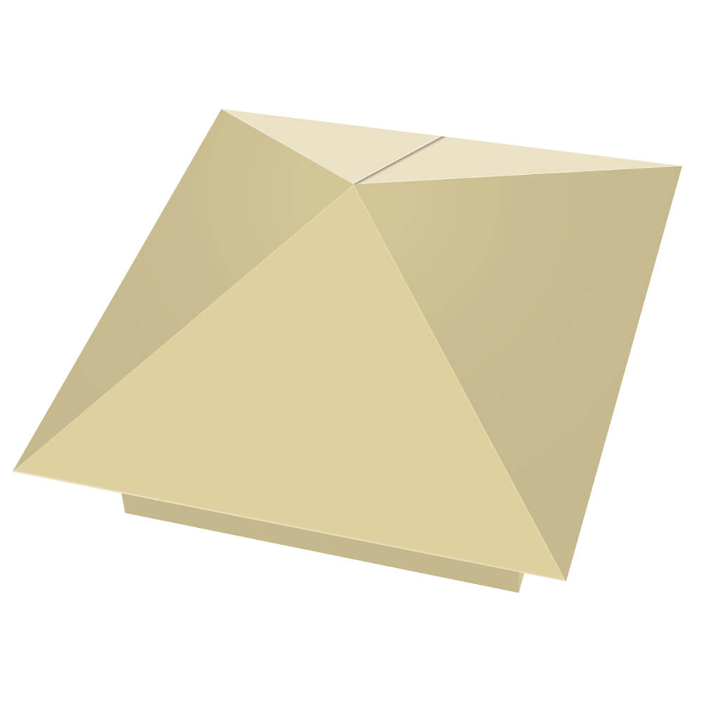 Колпак металлический 400х400мм RAL1014 Бежевый заборный Салехард фото