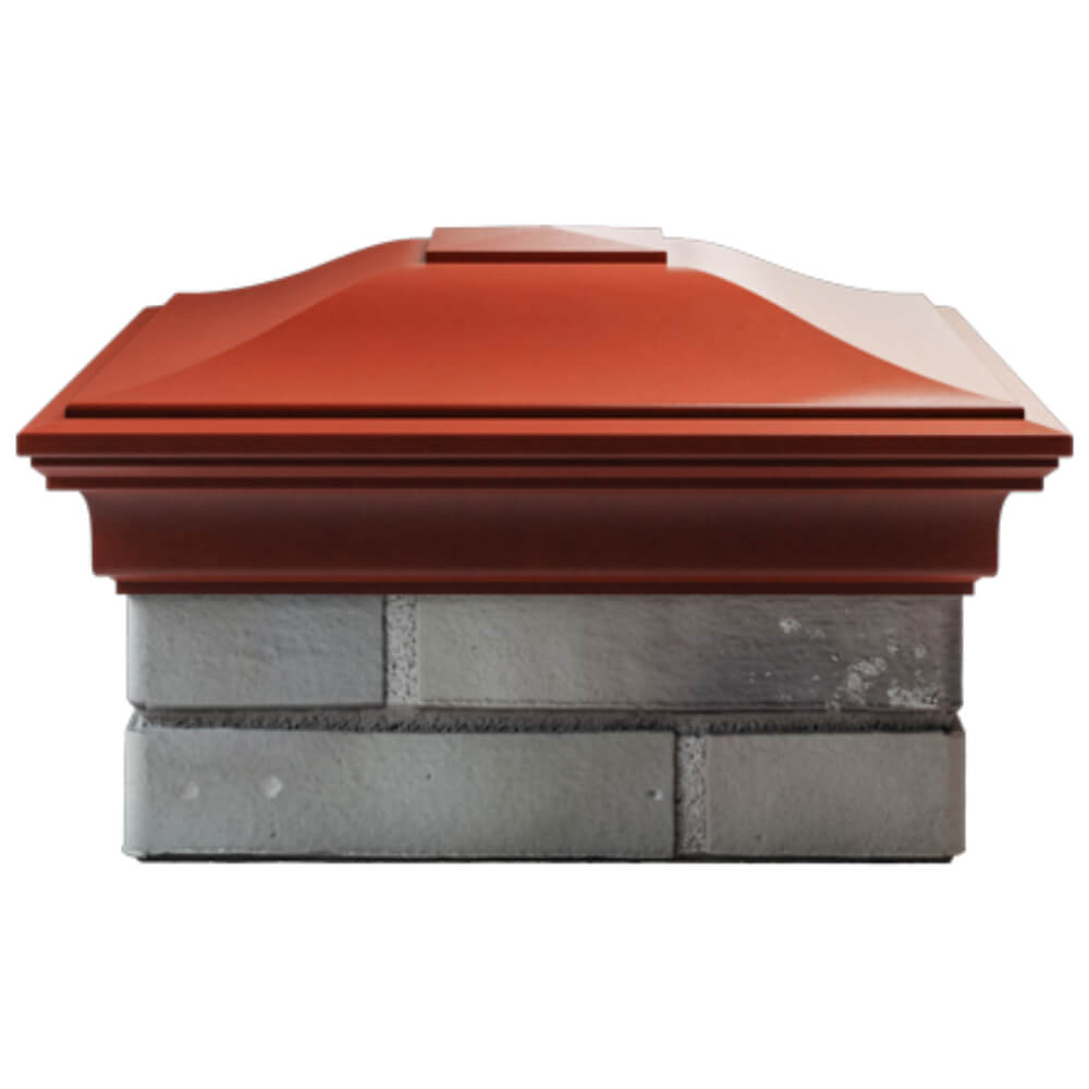 Колпак Zking Монблан Красный на столб 1.5х1.5 кирпича (385х385мм) Салехард фото