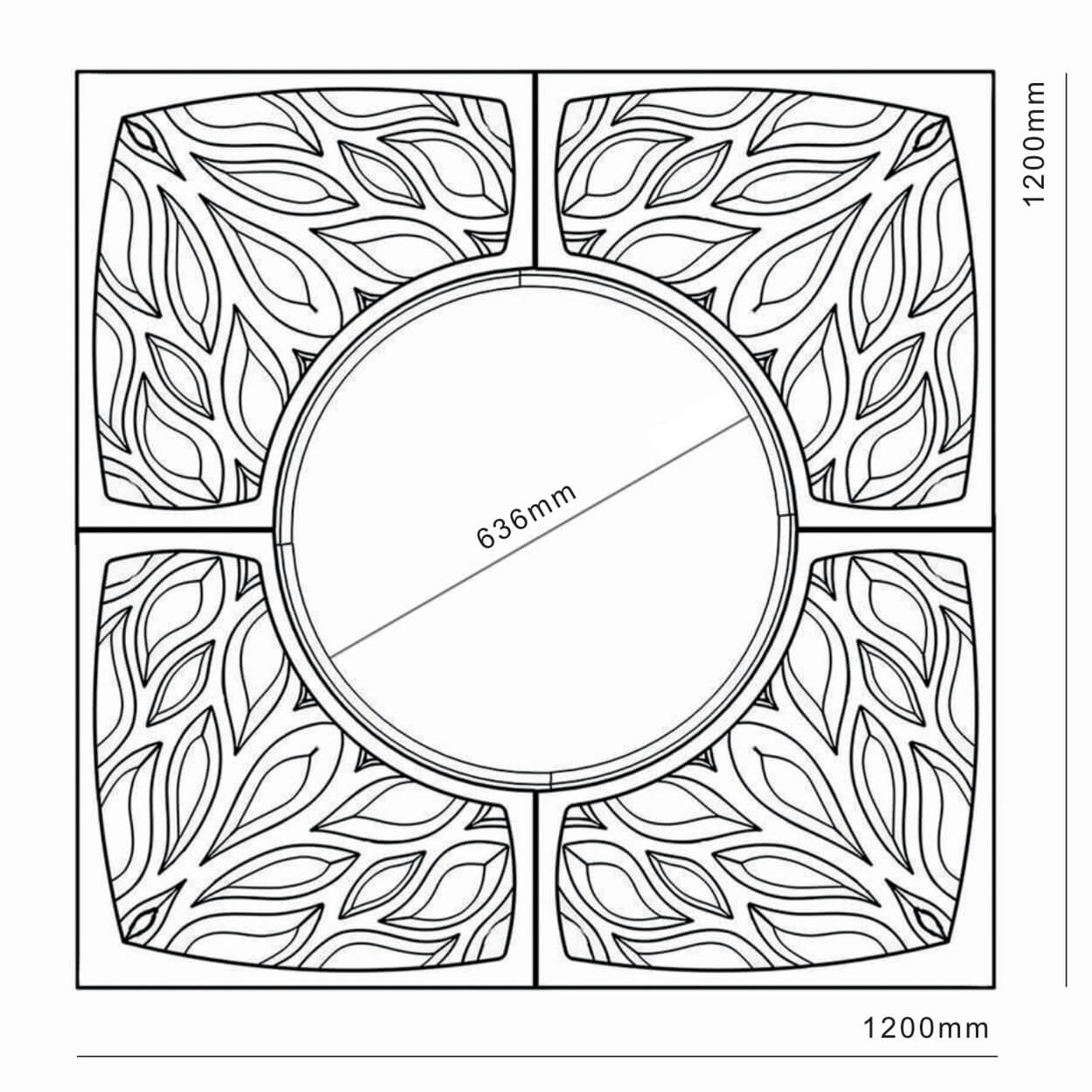 Приствольная решетка для дерева ZKING CRUST 1.2х1.2м Черная в Салехарде фото