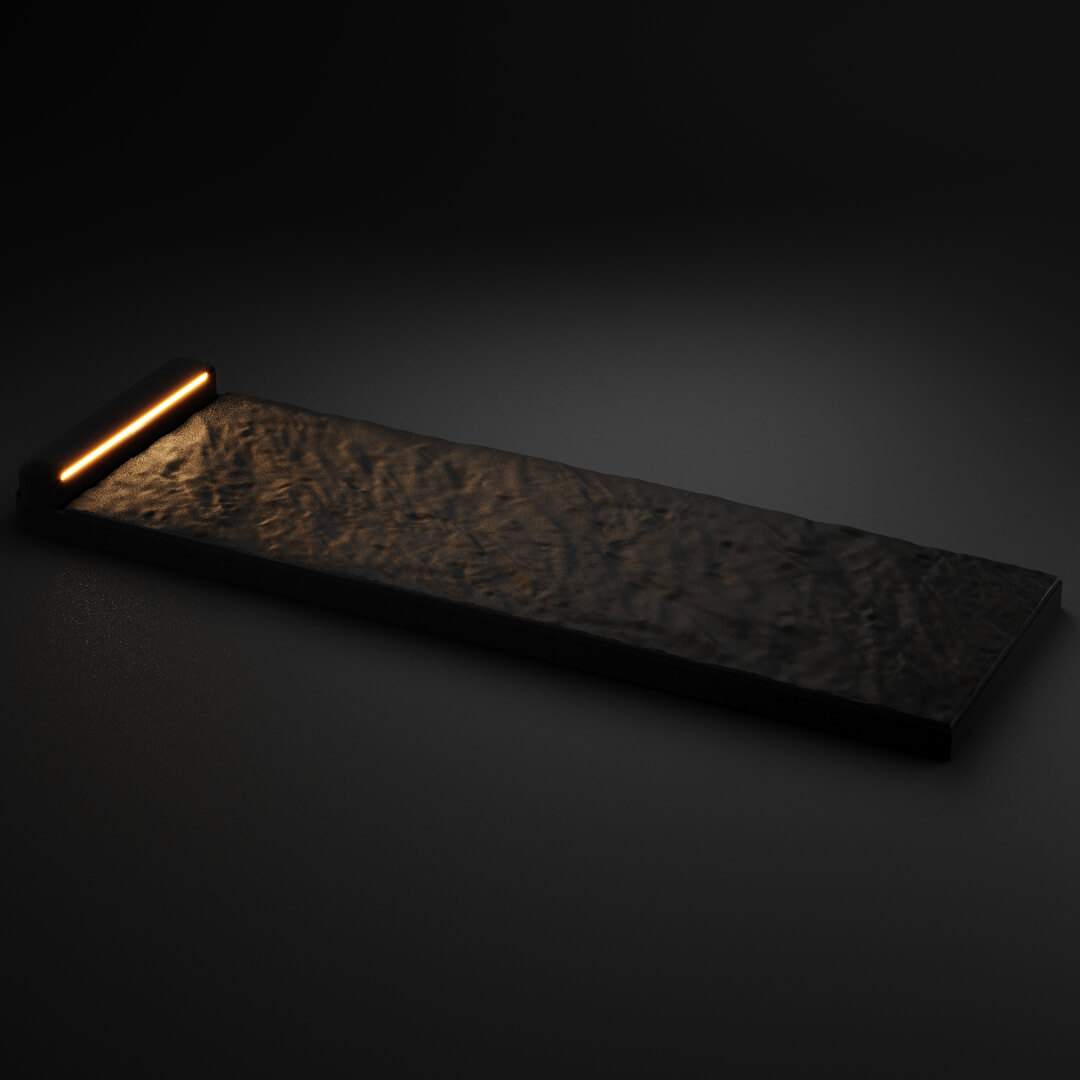 LED Светильник для шаговой плиты STONE Черный Сланец 330х75х98мм в Салехарде фото