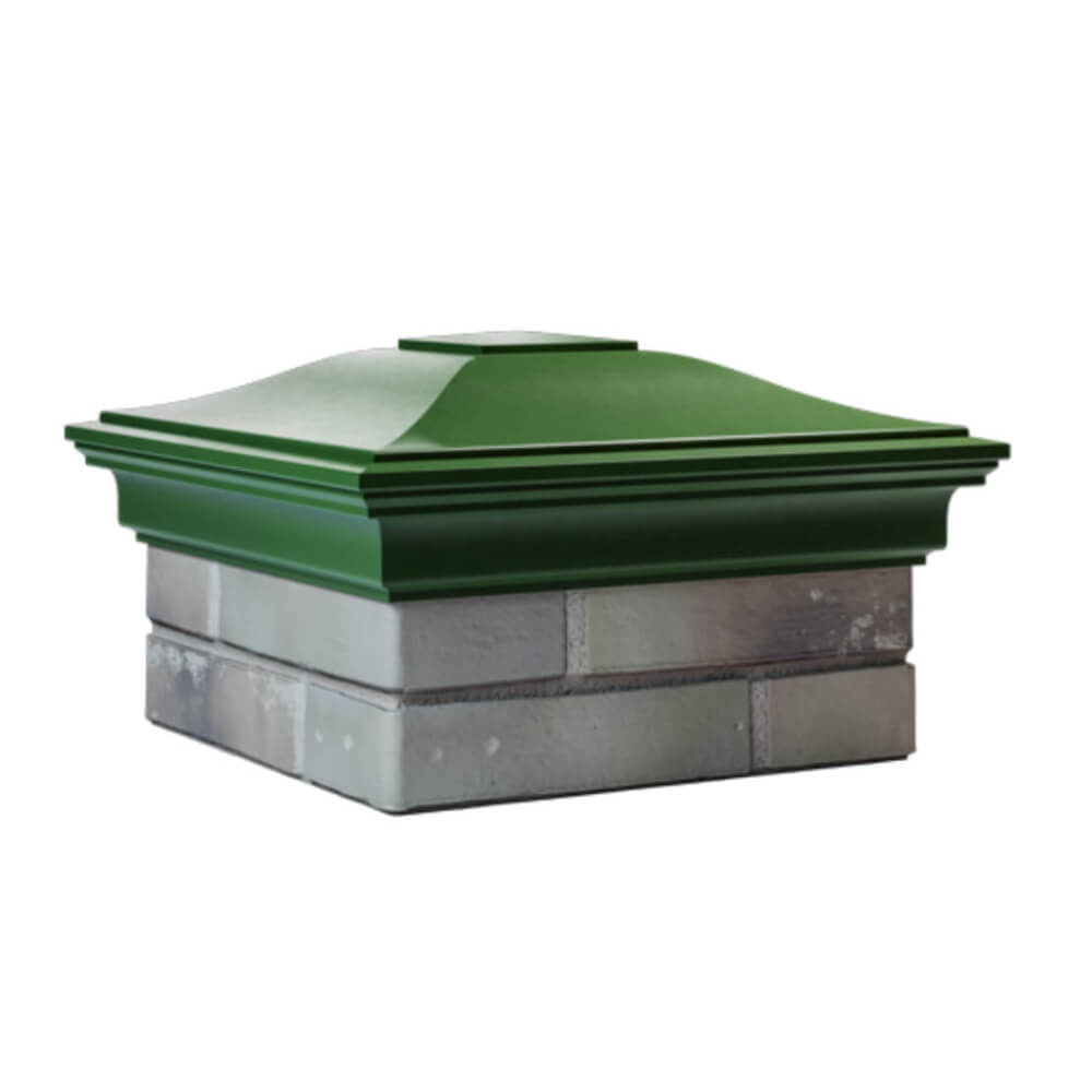 Колпак Zking Монблан Зеленый на столб 1.5х1.5 еврокирпича 0.7НФ (355х355мм) в Салехарде фото