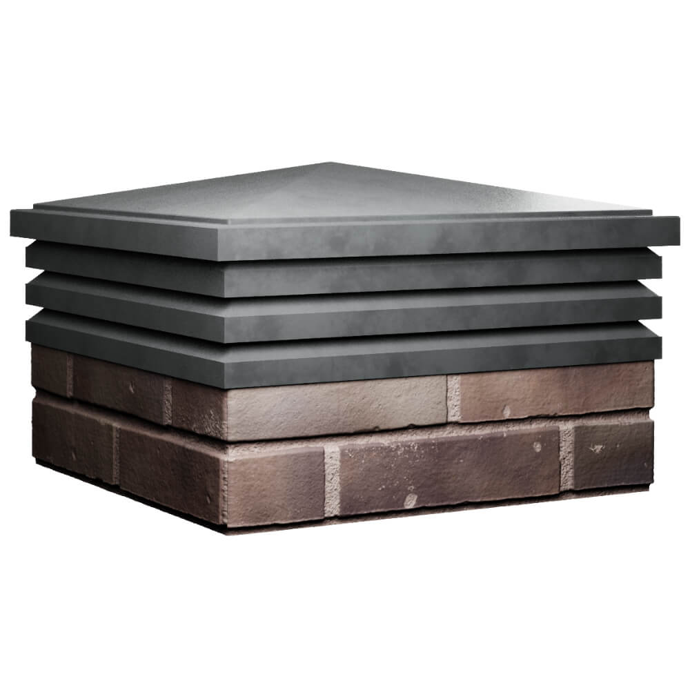 Колпак Zking Бона ХайТек Серый на столб 2х2 кирпича (513х513мм) в Салехарде фото