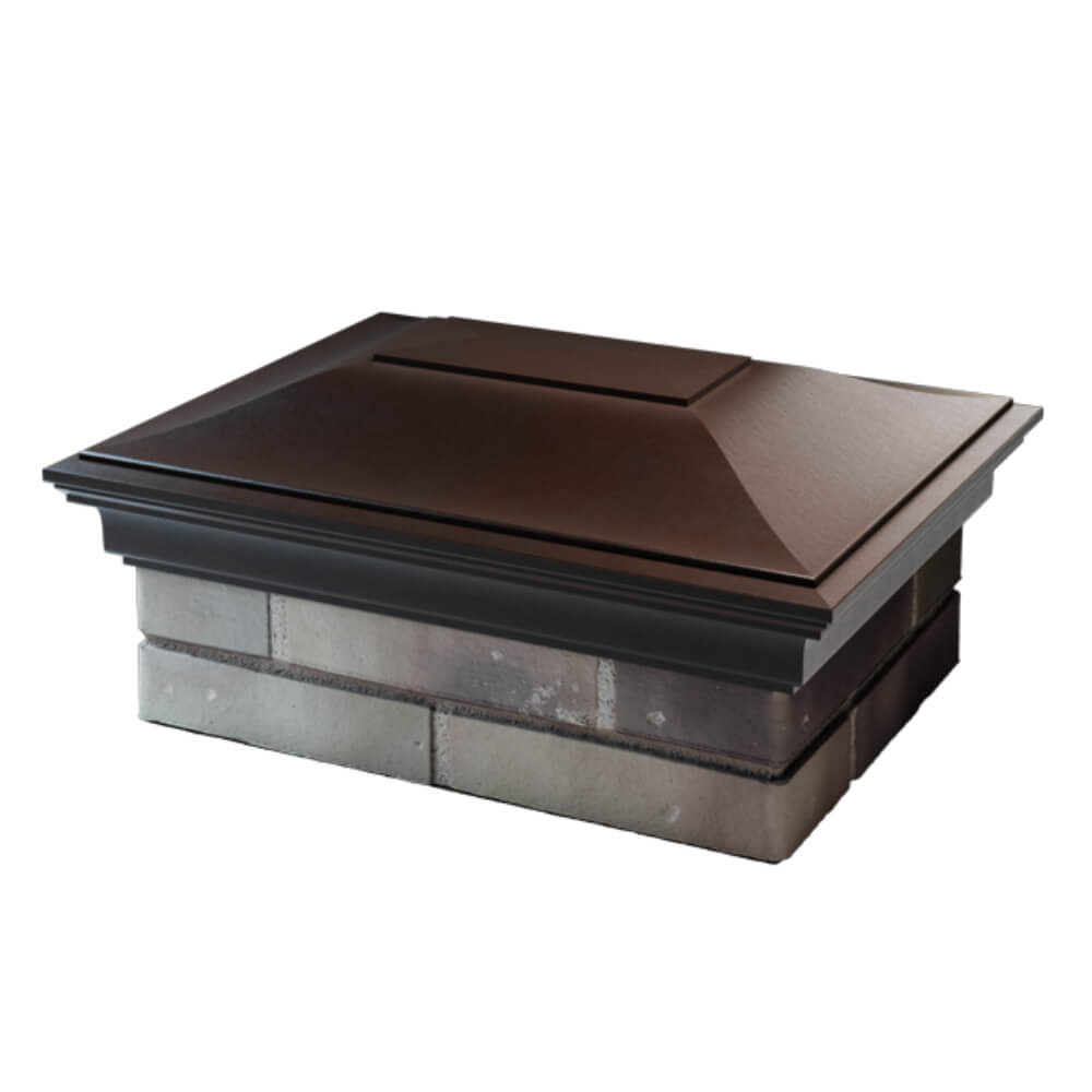 Колпак Zking Монблан Коричневый на столб 2х1.5 кирпича (515х385мм) в Салехарде фото