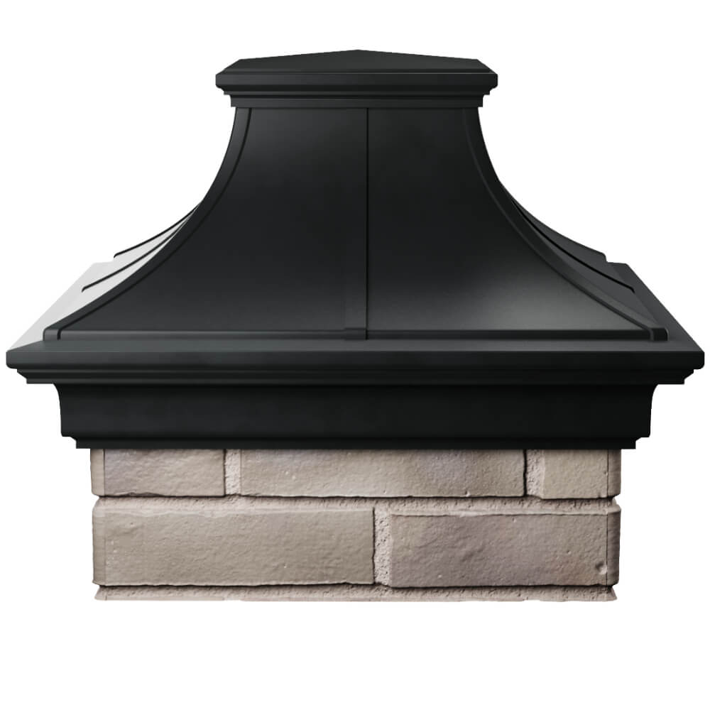 Колпак Zking Монблан Премиум Черный на столб 1.5х1.5 кирпича (385х385мм) Салехард фото