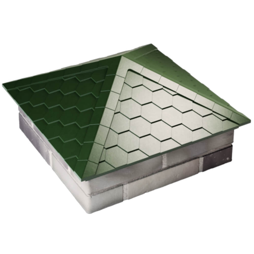 Колпак Zking Эверест Зеленый на столб 2х2 кирпича (535х535мм) Салехард фото