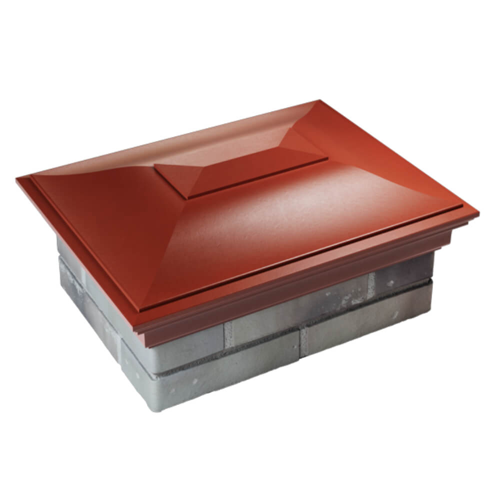 Колпак Zking Монблан Красный на столб 2х1.5 кирпича (515х385мм) Салехард фото