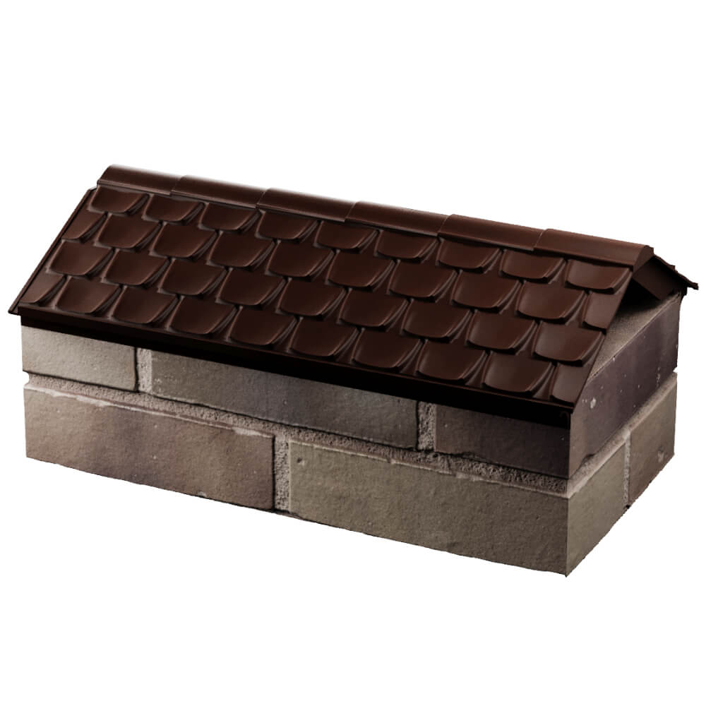 Парапет Zking Эльбрус Коричневый с посадкой на 1 кирпич (255мм) в Салехарде фото