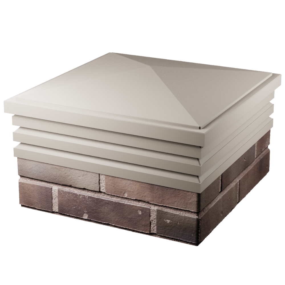 Колпак Zking Бона ХайТек Бежевый на столб 2х2 кирпича (513х513мм) в Салехарде фото