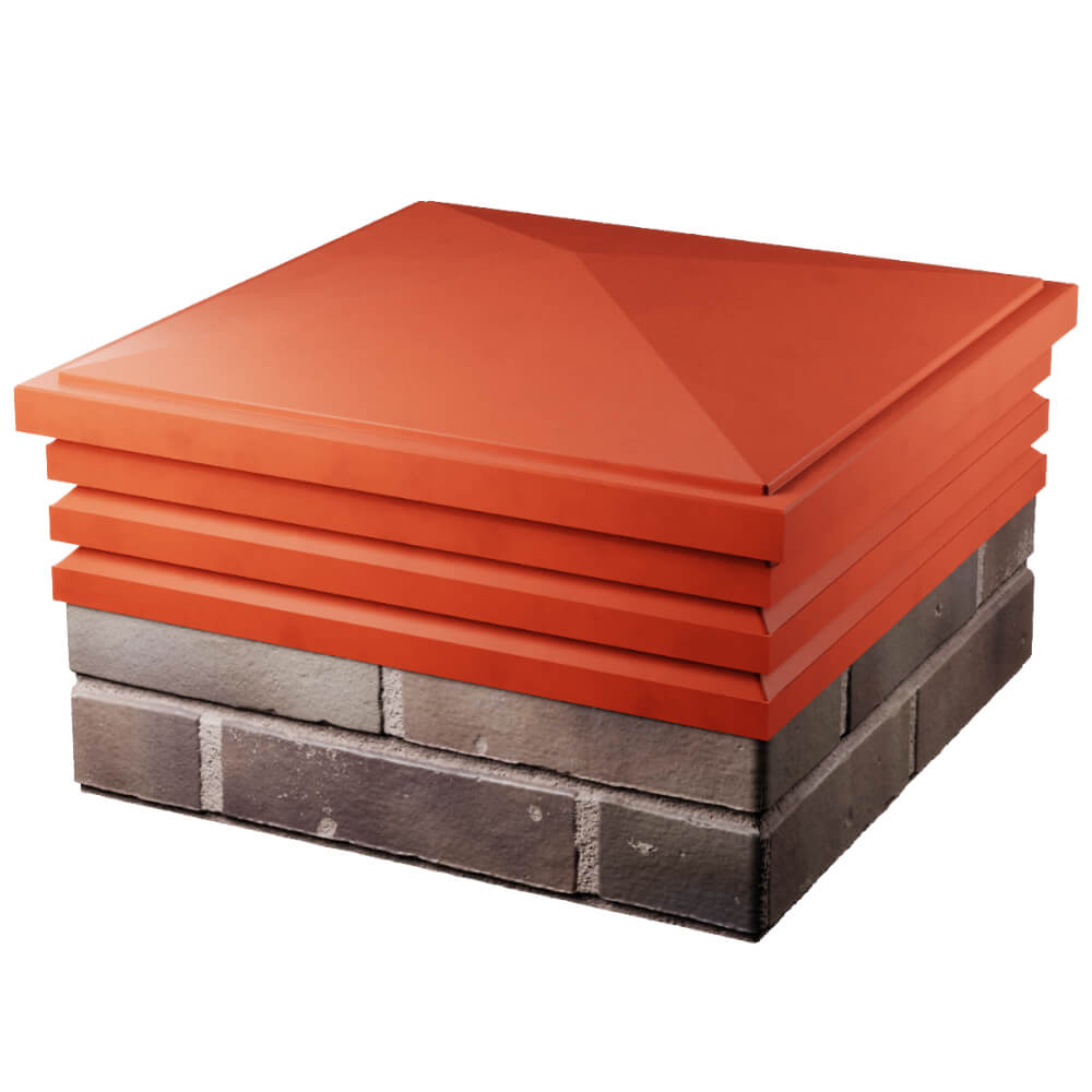 Колпак Zking Бона ХайТек Красный на столб 2х2 кирпича (513х513мм) в Салехарде фото