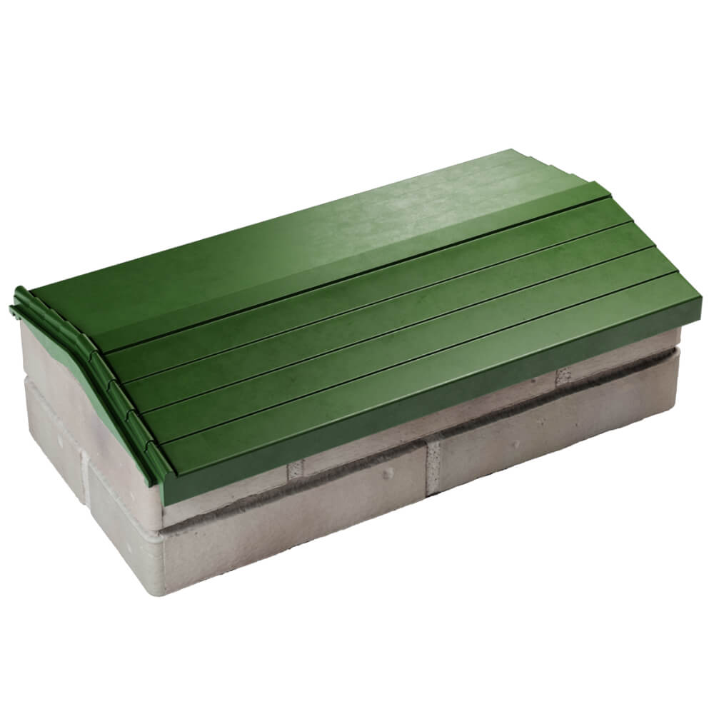 Парапет Zking Бона ХайТек Зеленый с посадкой на 1 кирпич (200/225/255мм) в Салехарде фото