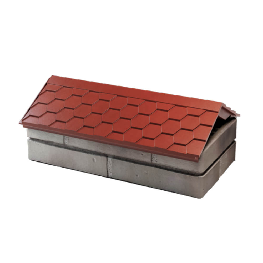 Парапет Zking Эверест Красный с посадкой на 1 кирпич (200/225/255мм) в Салехарде фото