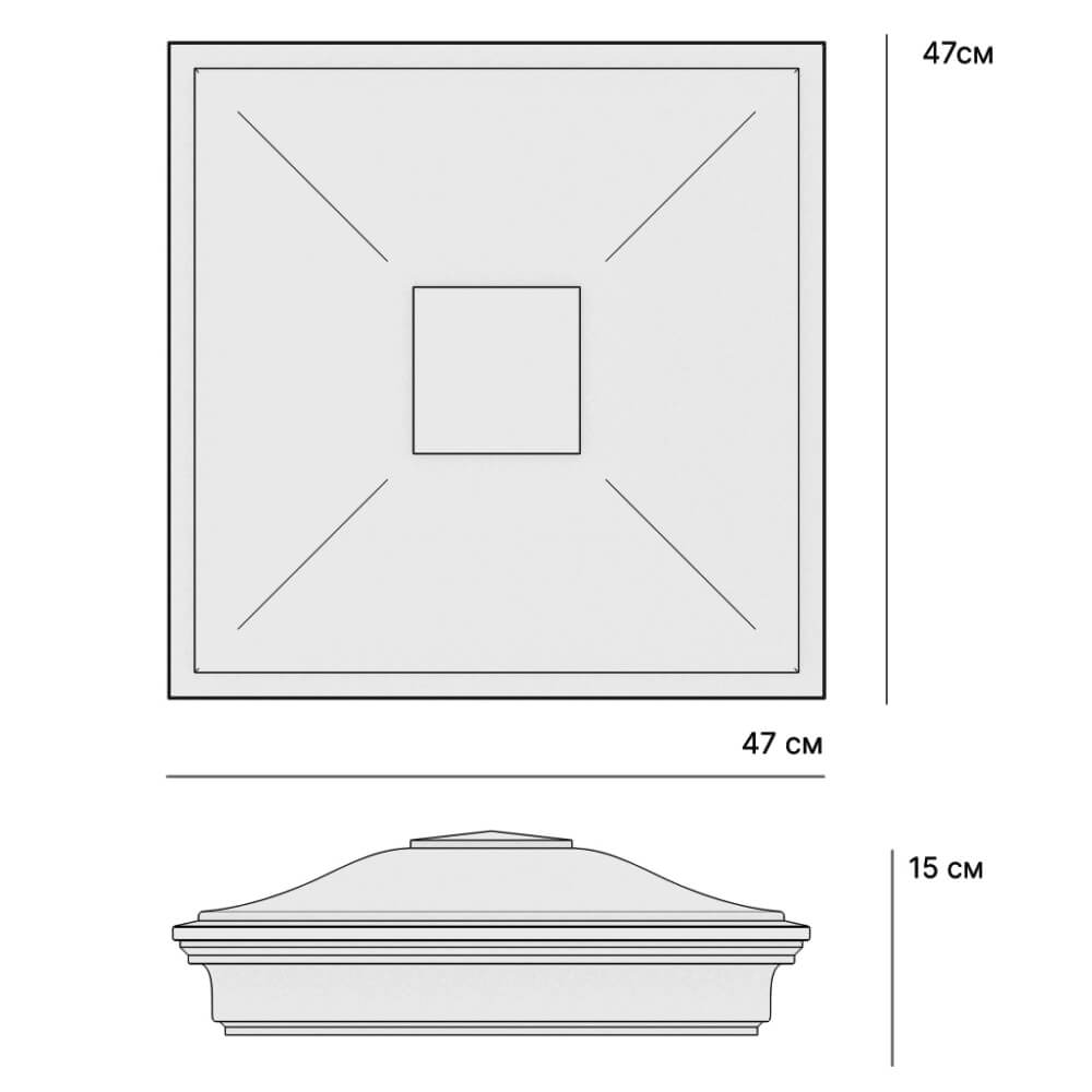 Колпак Zking Монблан Коричневый на столб 1.5х1.5 кирпича (385х385мм) в Салехарде фото
