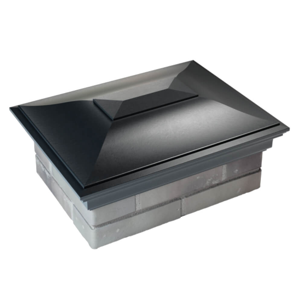 Колпак Zking Монблан Черный на столб 2х1.5 кирпича (515х385мм) Салехард фото