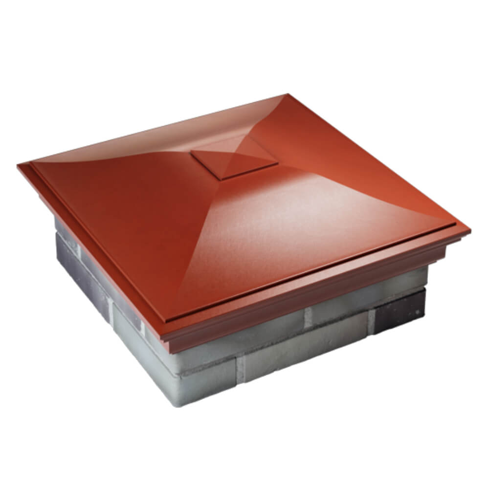 Колпак Zking Монблан Красный на столб 2х2 кирпича (515х515мм) Салехард фото