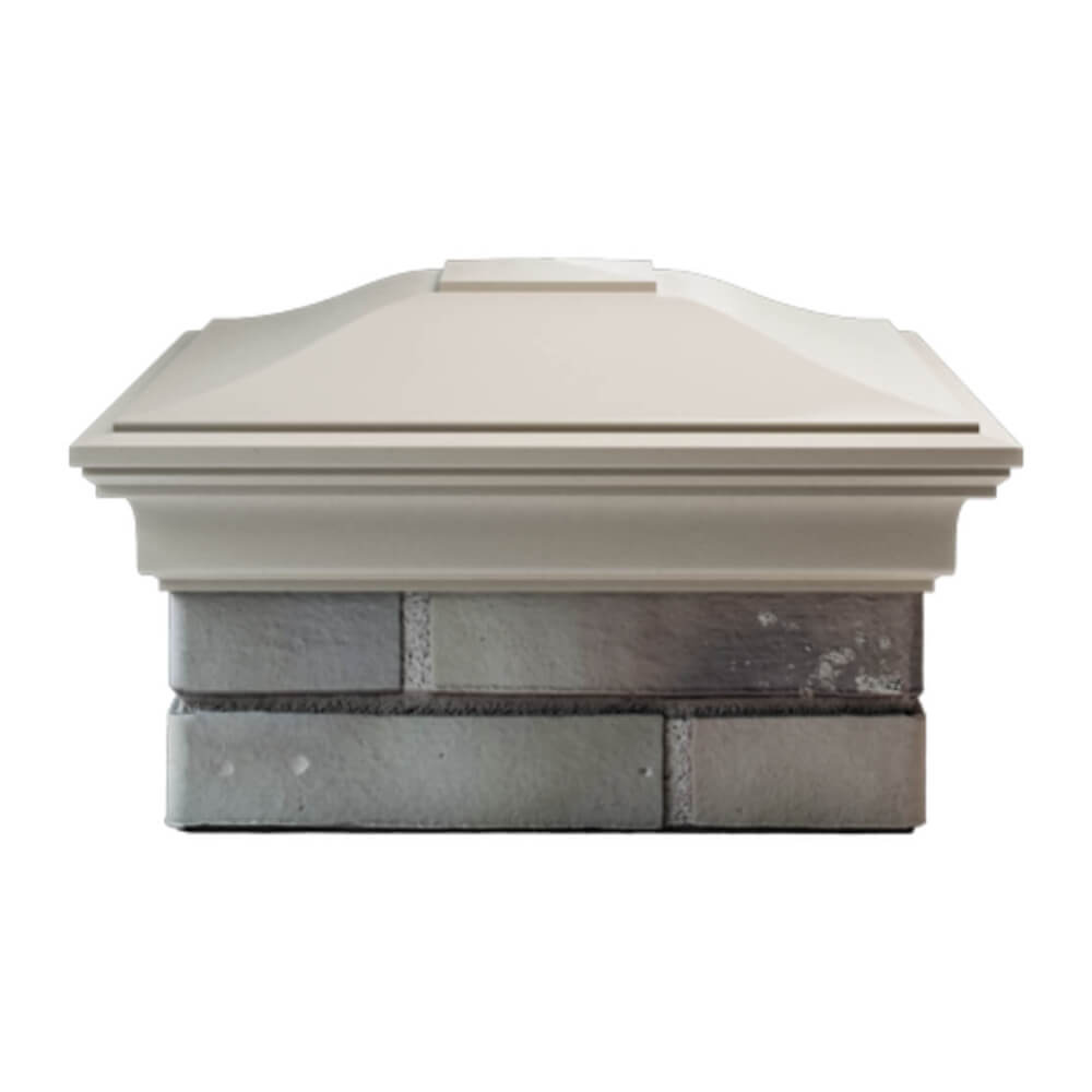 Колпак Zking Монблан Бежевый на столб 1.5х1.5 еврокирпича 0.7НФ (355х355мм) Салехард фото