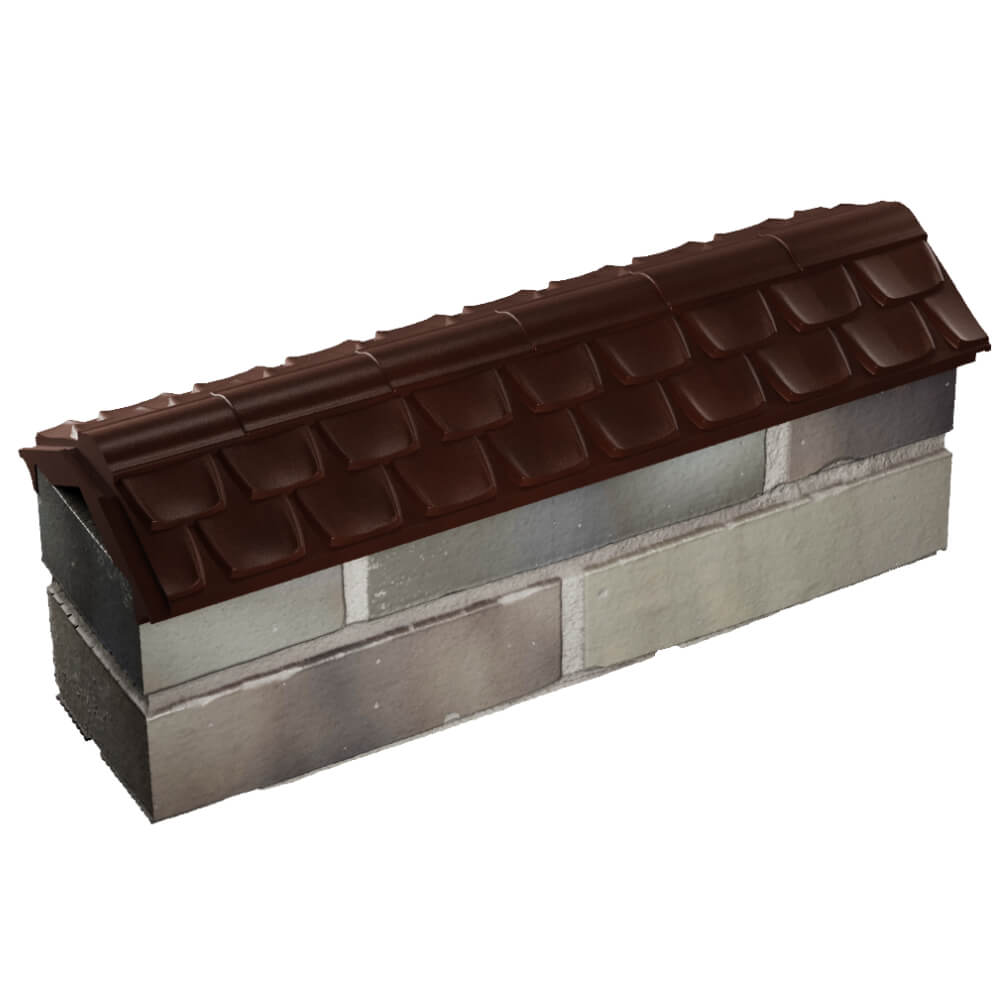 Парапет Zking Эльбрус Коричневый с посадкой на 0.5 кирпича (130мм) в Салехарде фото
