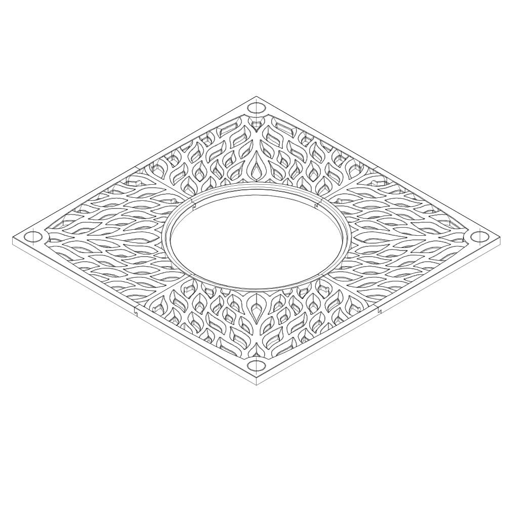 Приствольная решетка для дерева ZKING CRUST 2х2м Черная в Салехарде фото