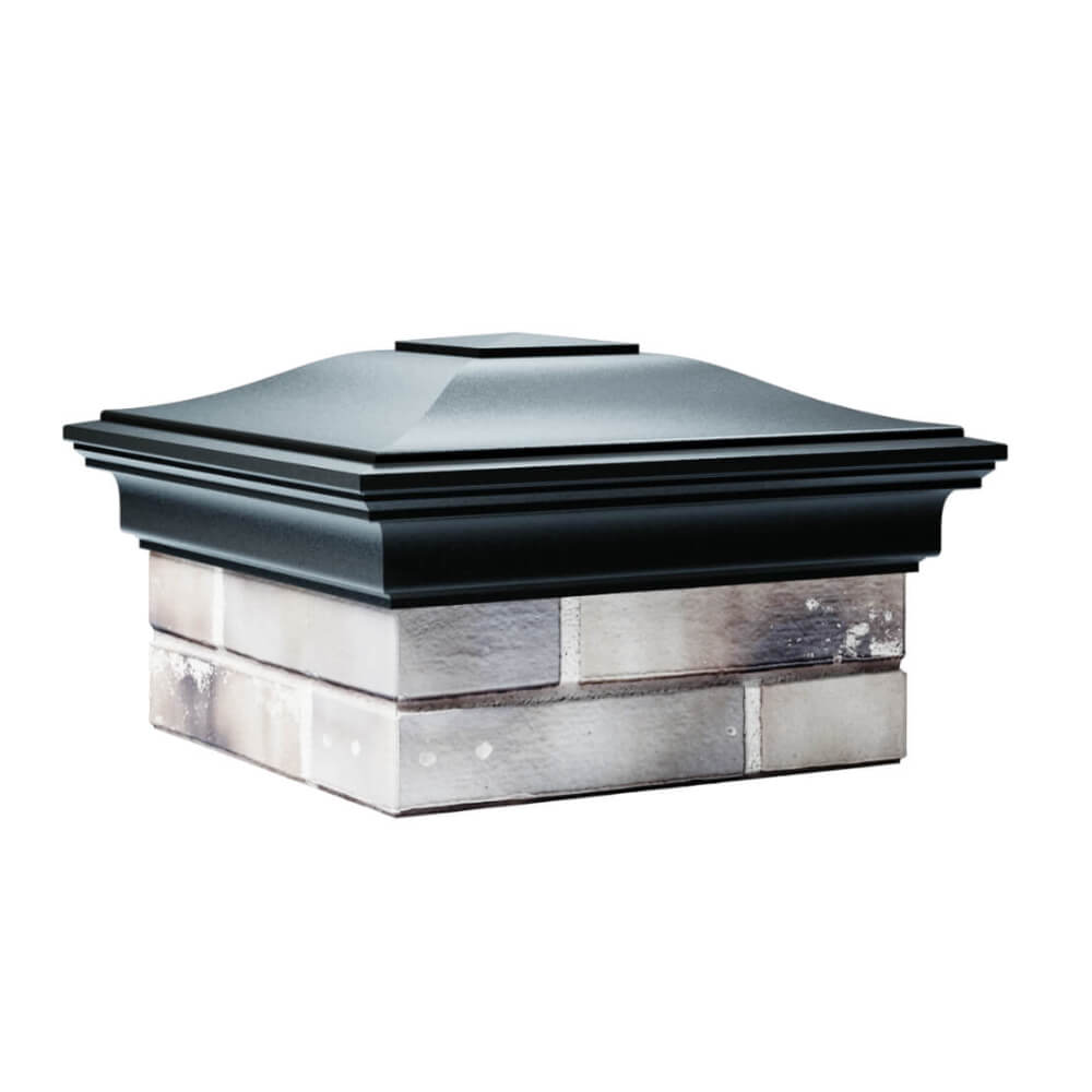 Колпак Zking Монблан Черный на столб 1.5х1.5 еврокирпича 0.7НФ (355х355мм) в Салехарде фото