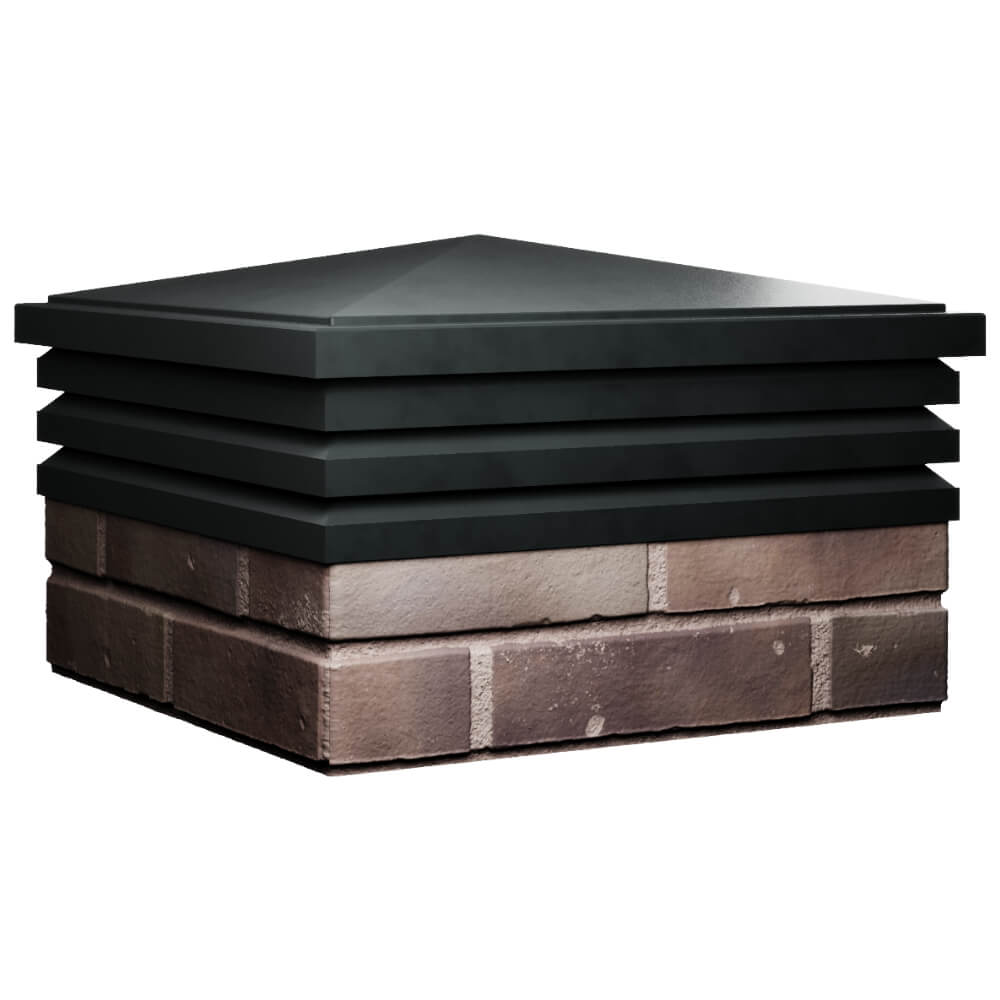 Колпак Zking Бона ХайТек Черный на столб 2х2 кирпича (513х513мм) в Салехарде фото