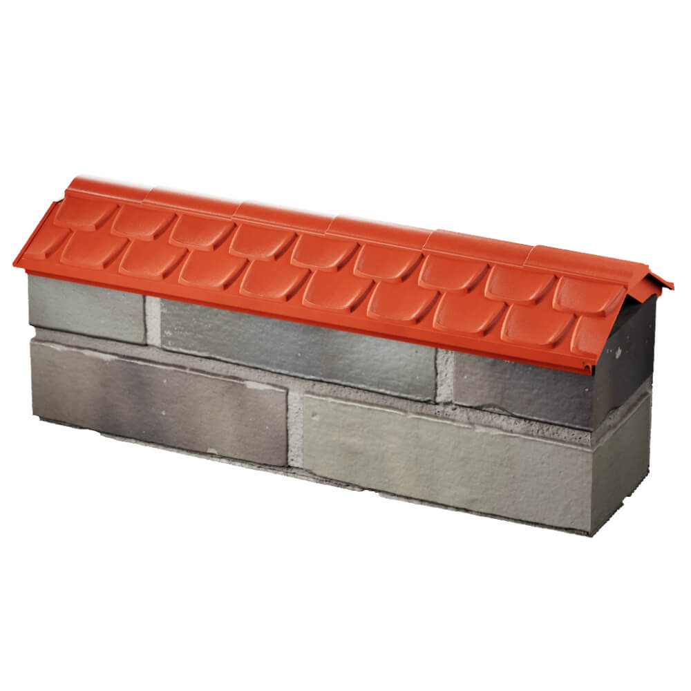 Парапет Zking Эльбрус Красный с посадкой на 0.5 кирпича (130мм) в Салехарде фото