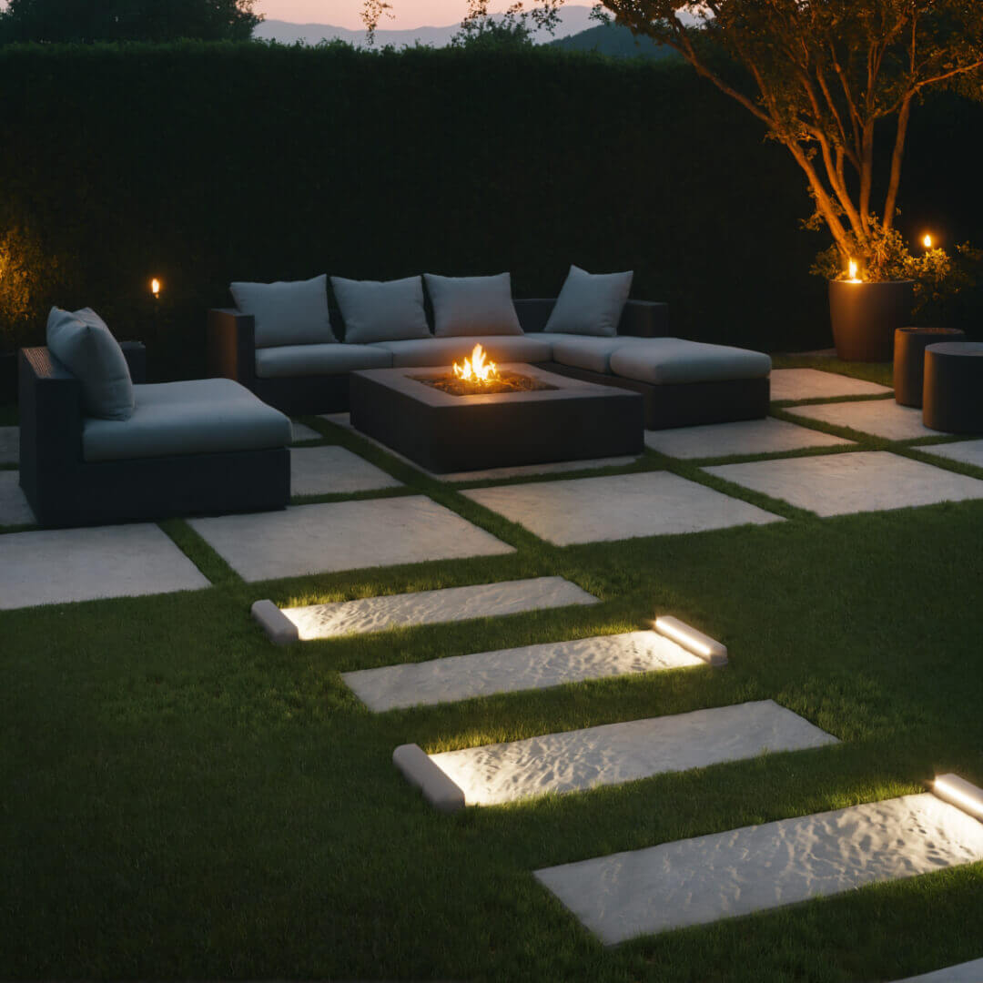 LED Светильник для шаговой плиты STONE Светлая Галька 330х75х98мм в Салехарде фото