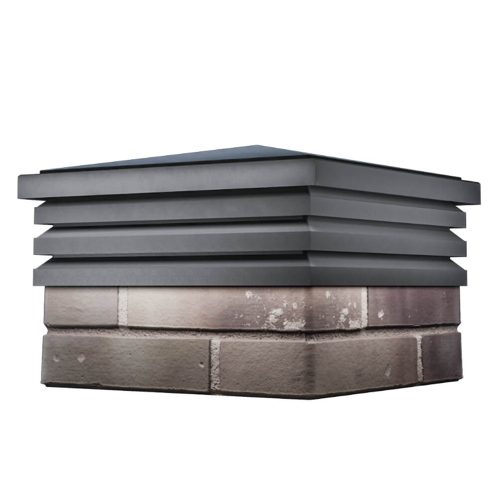 Колпак Zking Бона ХайТек Серый на столб 1.5х1.5 кирпича (385х385мм) в Салехарде фото