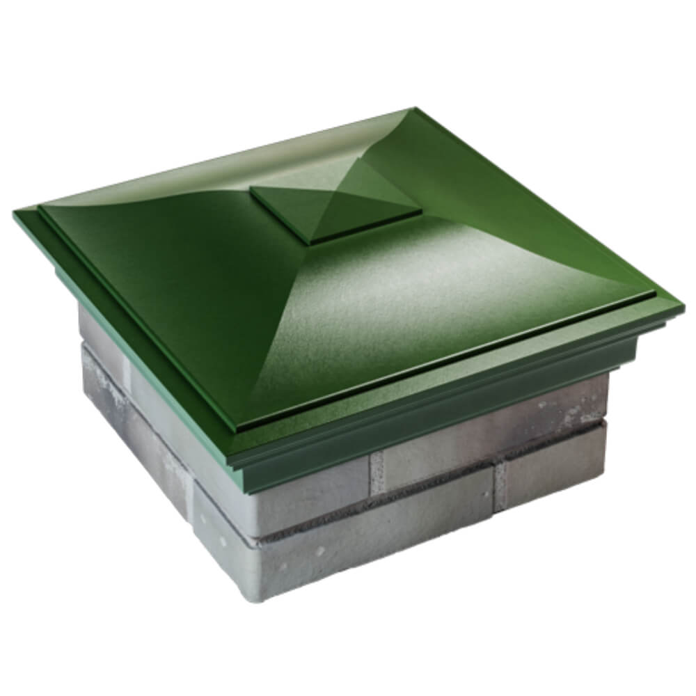 Колпак Zking Монблан Зеленый на столб 1.5х1.5 кирпича (385х385мм) в Салехарде фото