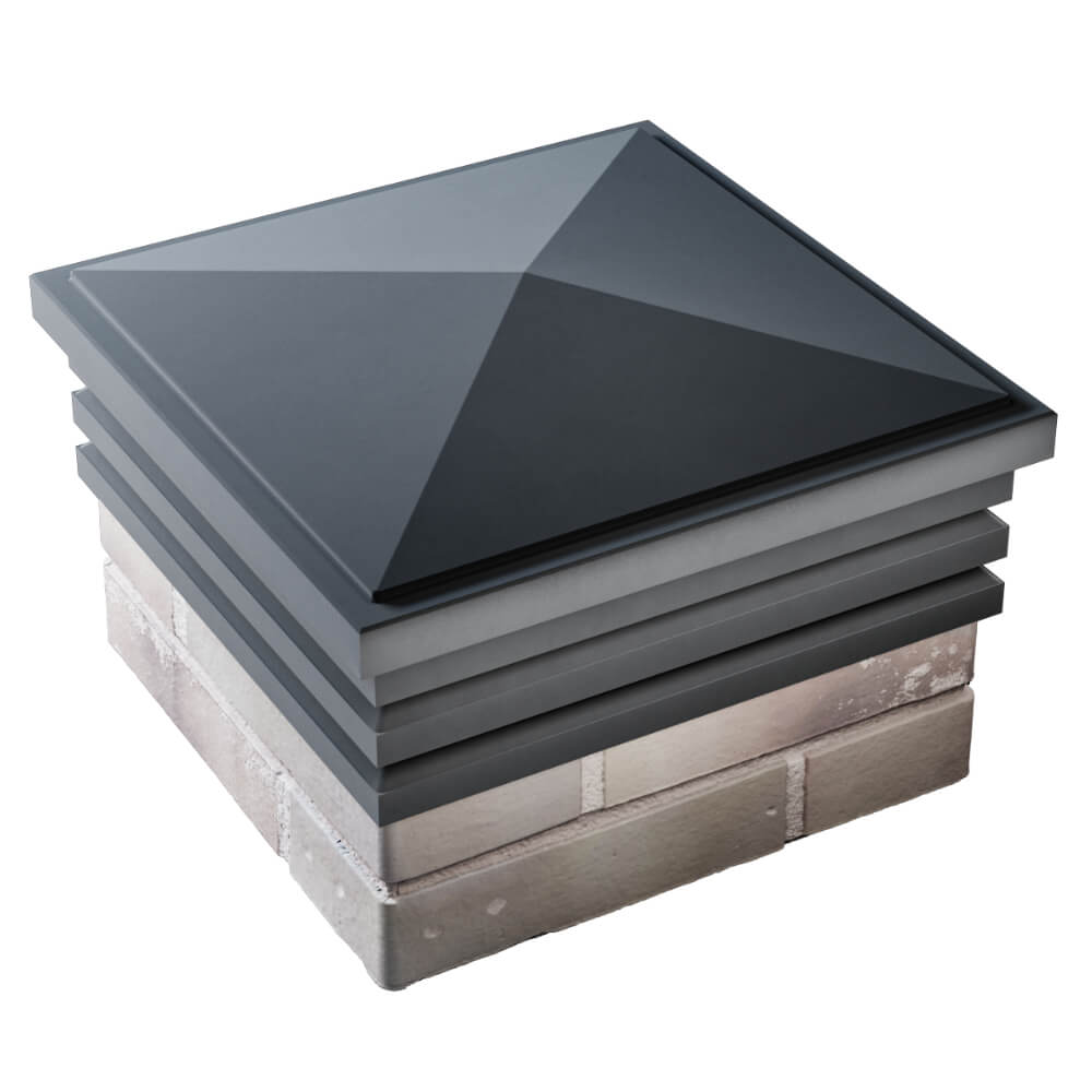 Колпак Zking Бона ХайТек Серый на столб 1.5х1.5 кирпича (385х385мм) в Салехарде фото