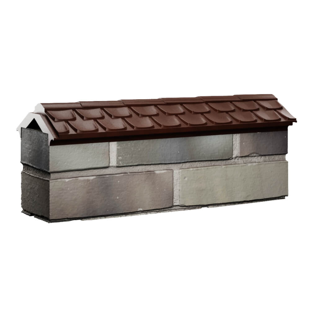 Парапет Zking Эльбрус Коричневый с посадкой на 0.5 кирпича (130мм) Салехард фото