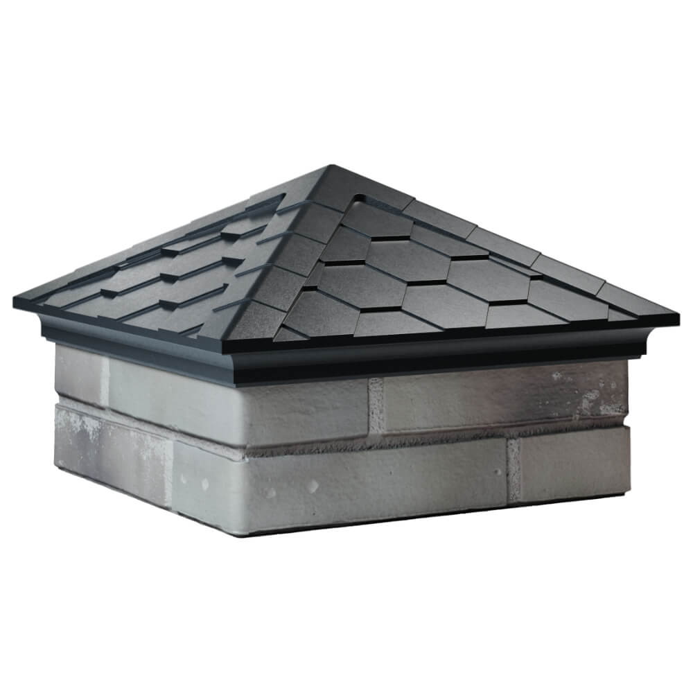 Колпак Zking Эверест Черный на столб 1.5х1.5 кирпича (390х390мм) в Салехарде фото