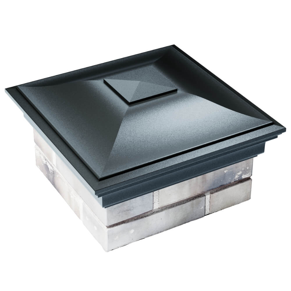 Колпак Zking Монблан Черный на столб 1.5х1.5 кирпича (385х385мм) в Салехарде фото