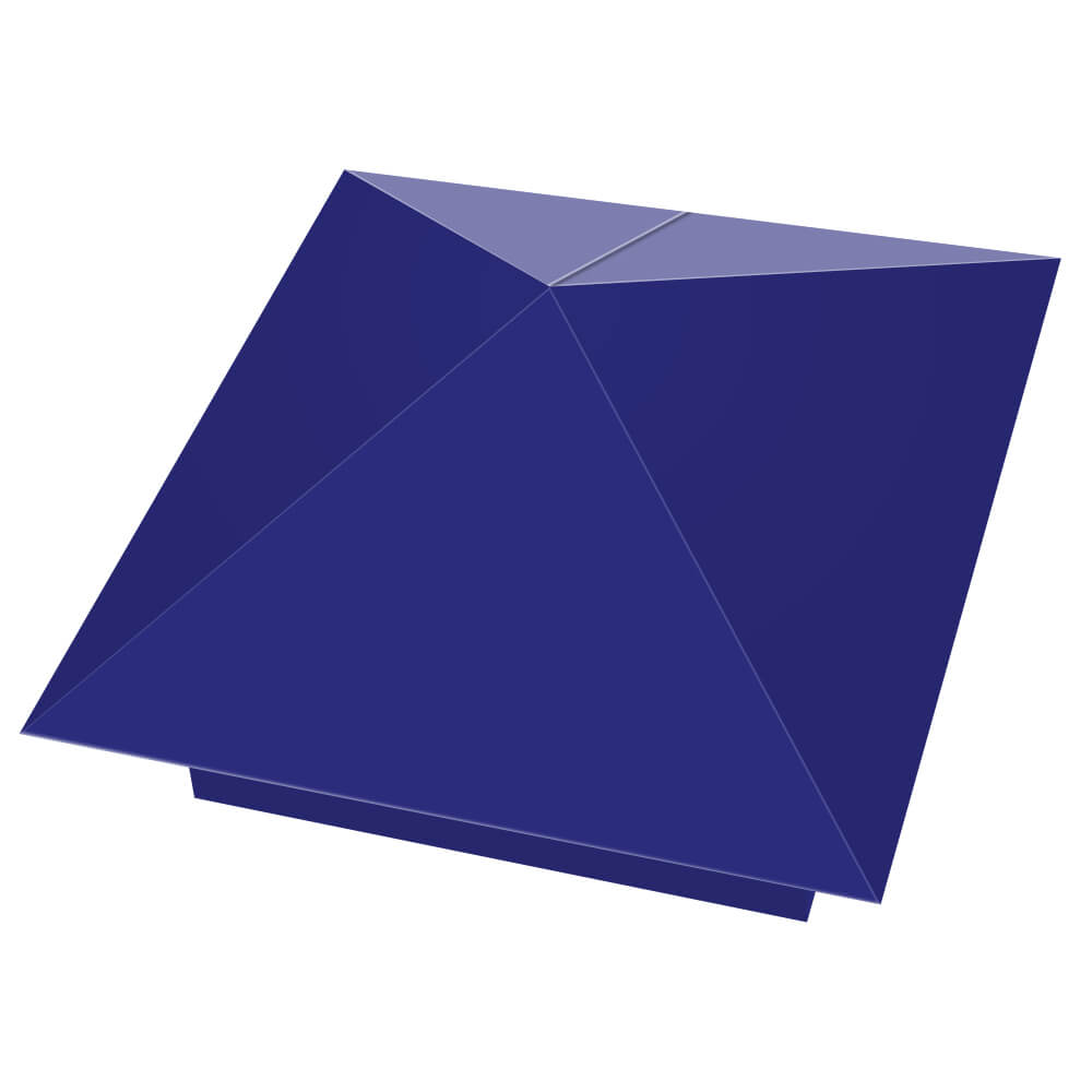 Колпак металлический 400х400мм RAL5002 Синий Ультрамарин заборный Салехард фото