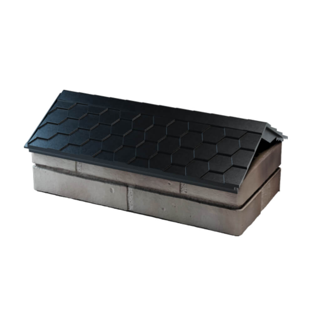 Парапет Zking Эверест Черный с посадкой на 1 кирпич (200/225/255мм) в Салехарде фото