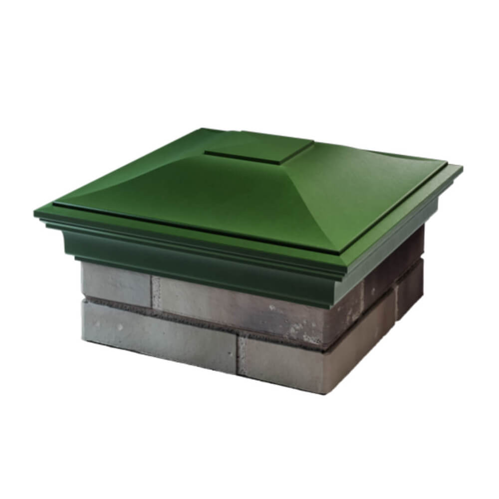 Колпак Zking Монблан Зеленый на столб 1.5х1.5 еврокирпича 0.7НФ (355х355мм) в Салехарде фото