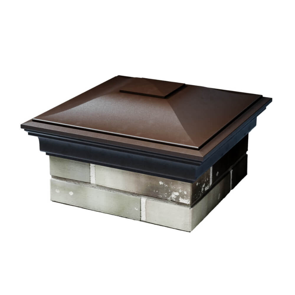 Колпак Zking Монблан Коричневый на столб 1.5х1.5 еврокирпича 0.7НФ (355х355мм) в Салехарде фото