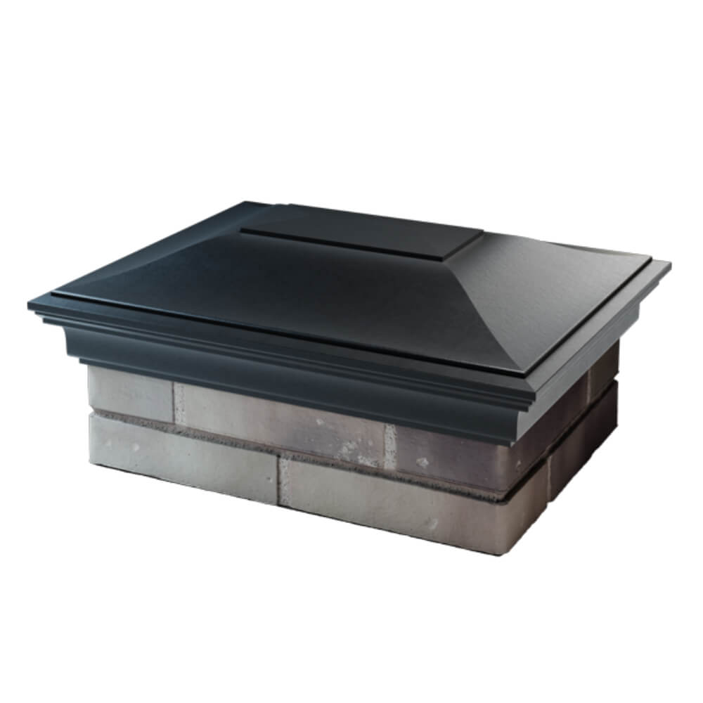 Колпак Zking Монблан Черный на столб 2х1.5 кирпича (515х385мм) в Салехарде фото