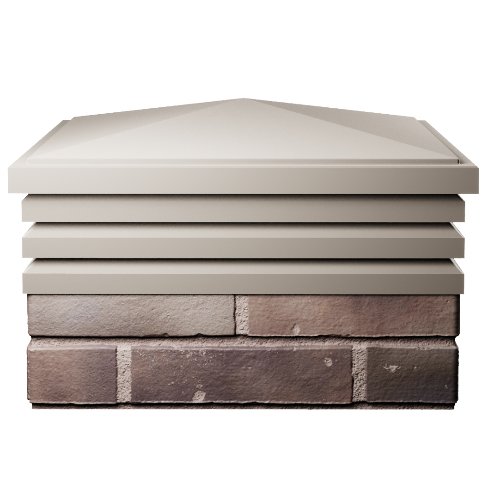 Колпак Zking Бона ХайТек Бежевый на столб 2х2 кирпича (513х513мм) Салехард фото