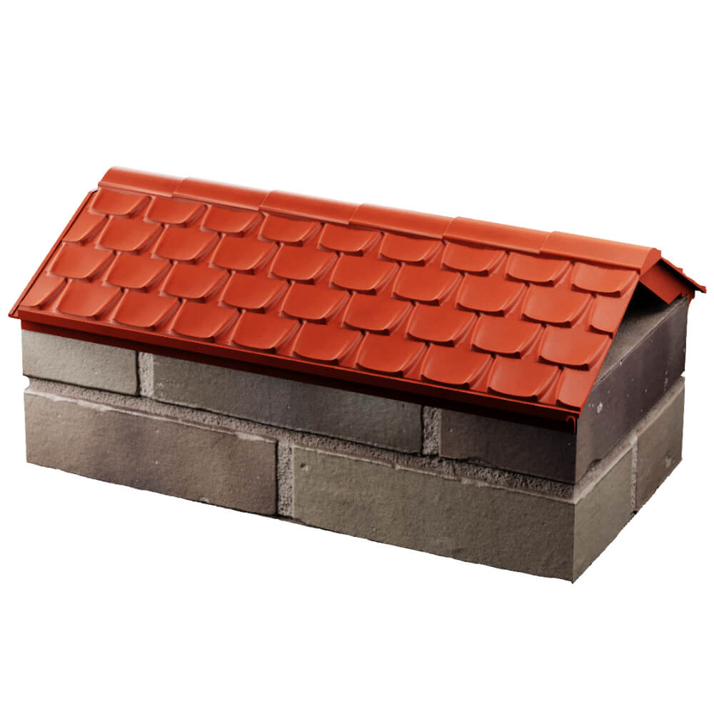 Парапет Zking Эльбрус Красный с посадкой на 1 кирпич (255мм) в Салехарде фото