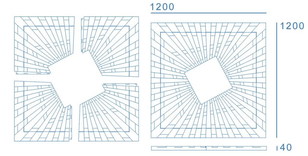 Приствольная решетка для дерева ZKING ATMOSPHERE 1.2х1.2м Зеленая в Салехарде фото