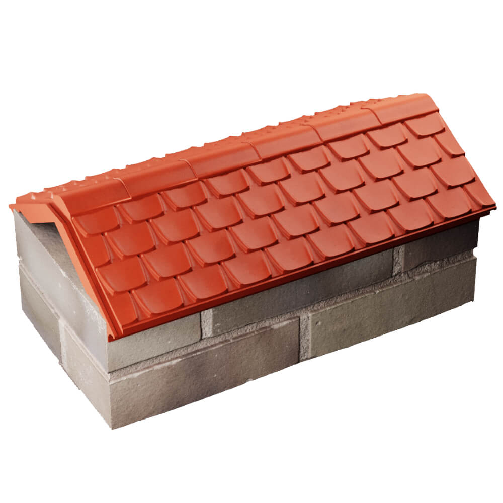 Парапет Zking Эльбрус Красный с посадкой на 1 кирпич (255мм) в Салехарде фото