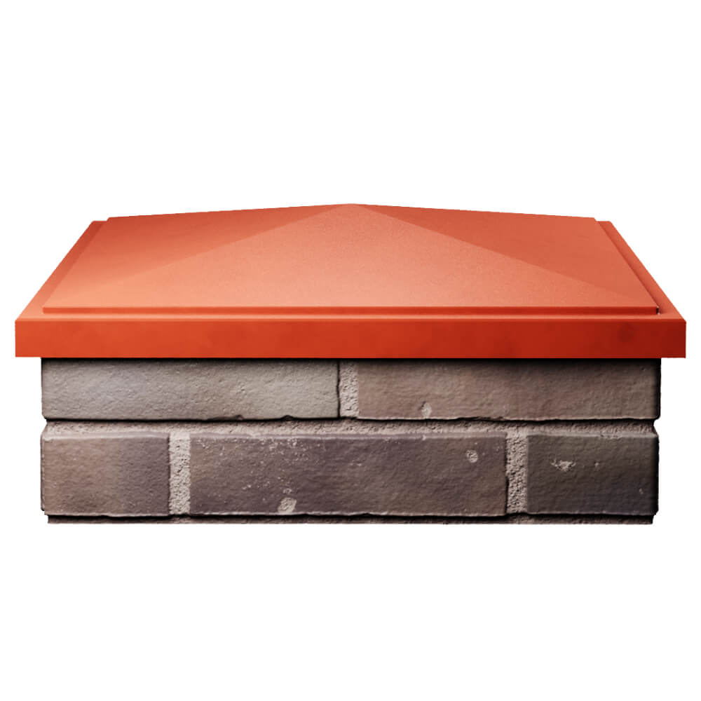 Колпак Zking БонаМоно Красный на столб 2х2 кирпича (515х515, 530х530мм) Салехард фото