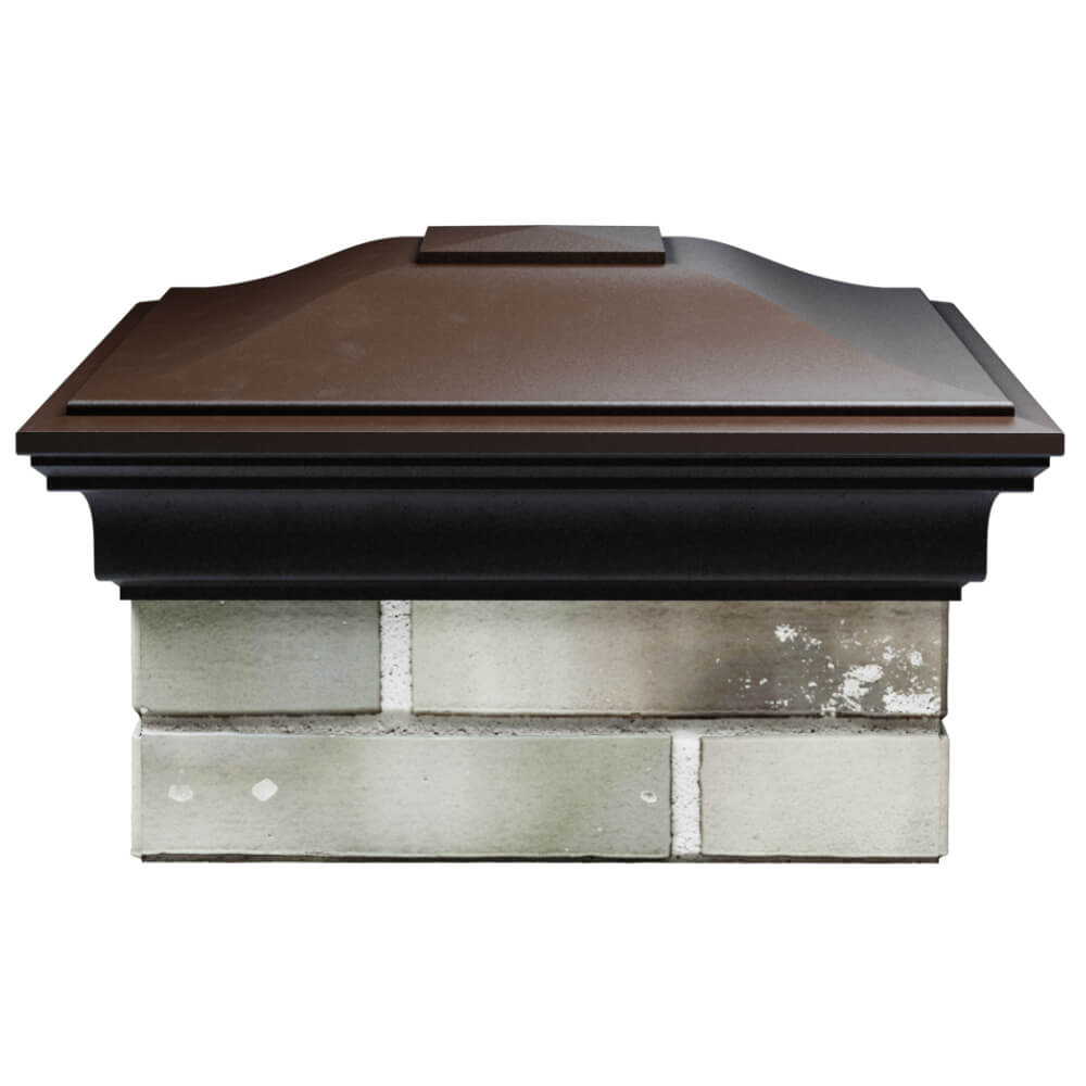 Колпак Zking Монблан Коричневый на столб 1.5х1.5 кирпича (385х385мм) Салехард фото