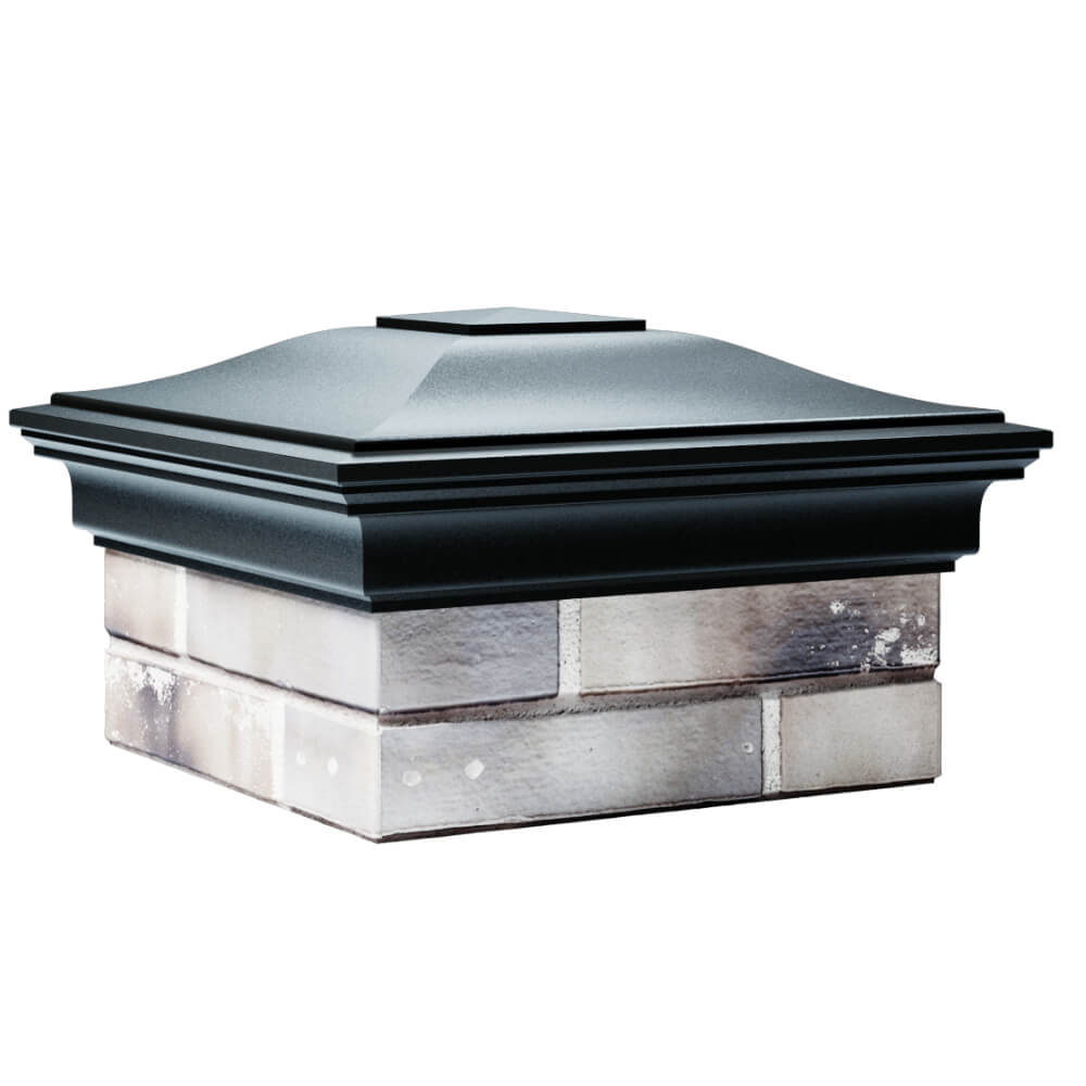 Колпак Zking Монблан Черный на столб 1.5х1.5 кирпича (385х385мм) в Салехарде фото