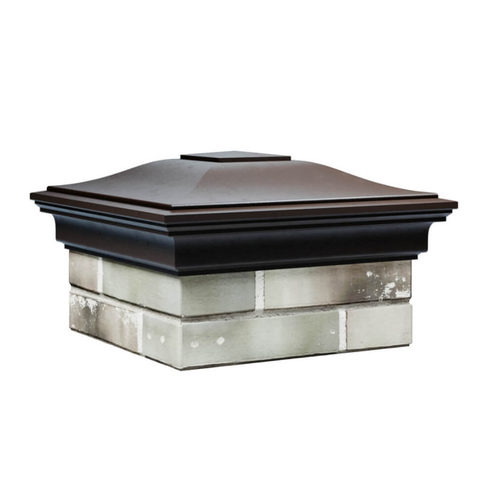 Колпак Zking Монблан Коричневый на столб 1.5х1.5 еврокирпича 0.7НФ (355х355мм) в Салехарде фото