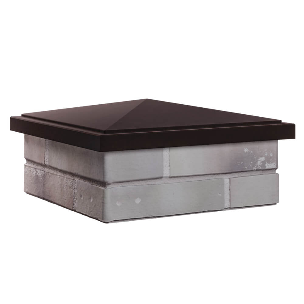 Колпак Zking БонаМоно Коричневый на столб 1.5х1.5 кирпича (385х385, 400х400мм) в Салехарде фото