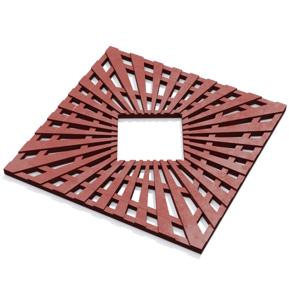 Приствольная решетка для дерева ZKING ATMOSPHERE 1.2х1.2м Красная в Салехарде фото