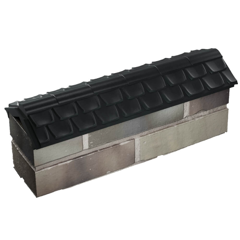 Парапет Zking Эльбрус Черный с посадкой на 0.5 кирпича (130мм) в Салехарде фото